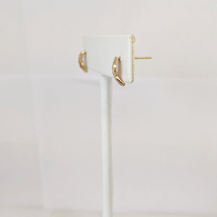 14K RUBY ROUND (10) 1.5MM WITH MELEE ESTATE EARRINGS 0.9 GRAMS
