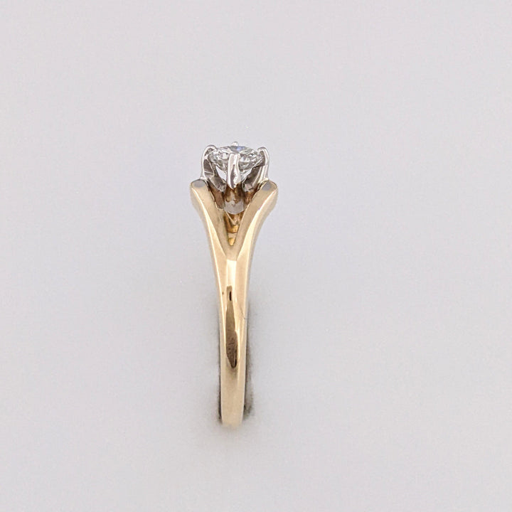 14K .20 CARAT TOTAL SI2 H DAMOND ROUND OPEN TOP ESTATE RING 2.0 GRAMS
