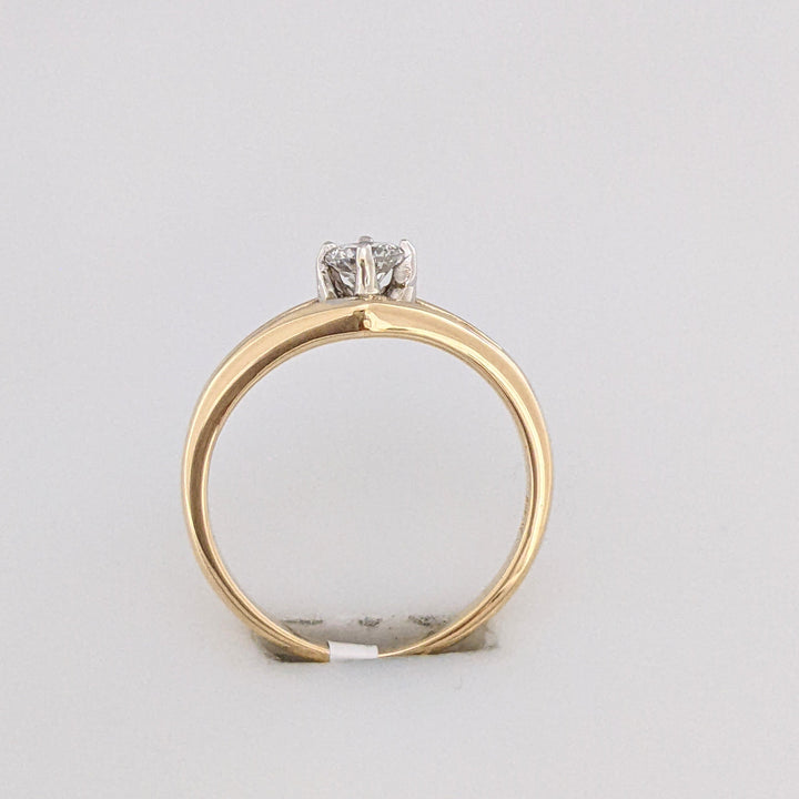 14K .20 CARAT TOTAL SI2 H DAMOND ROUND OPEN TOP ESTATE RING 2.0 GRAMS