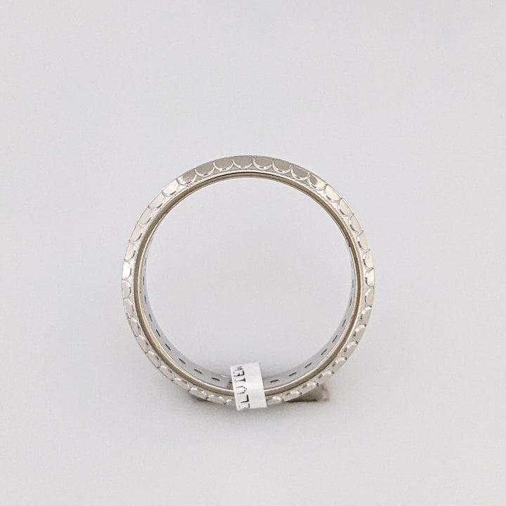 14K WHITE .33 CARAT TOTAL WEIGHT SI1 G DIAMOND ROUND (33) ESTATE ETERNITY BAND 3.6 GRAMS