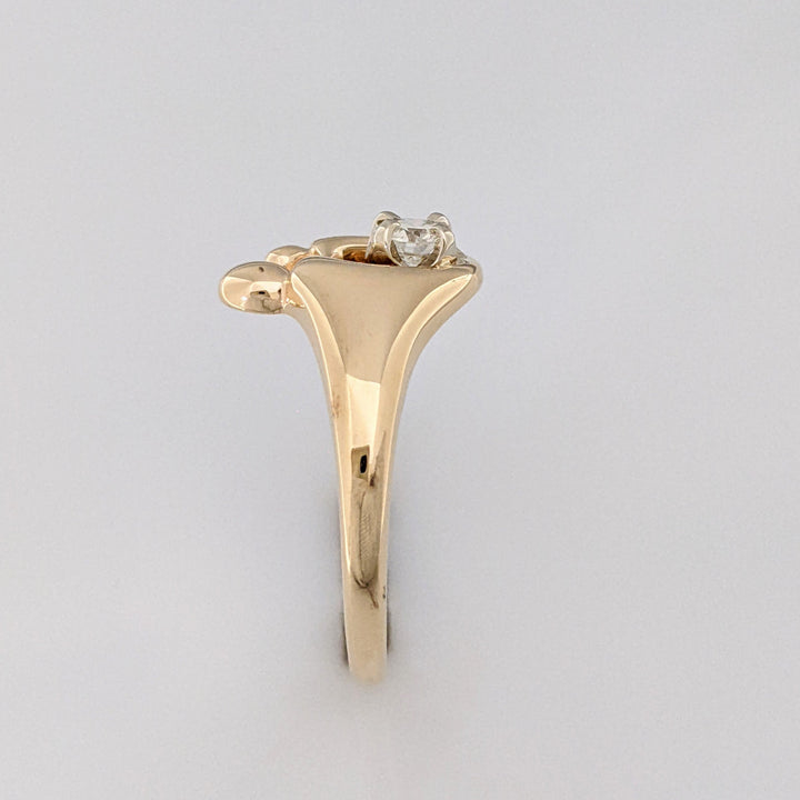 14K .30 CARAT TOTAL I1 J DIAMOND ROUND MOTHER/CHILD ESTATE RING 4.1 GRAMS