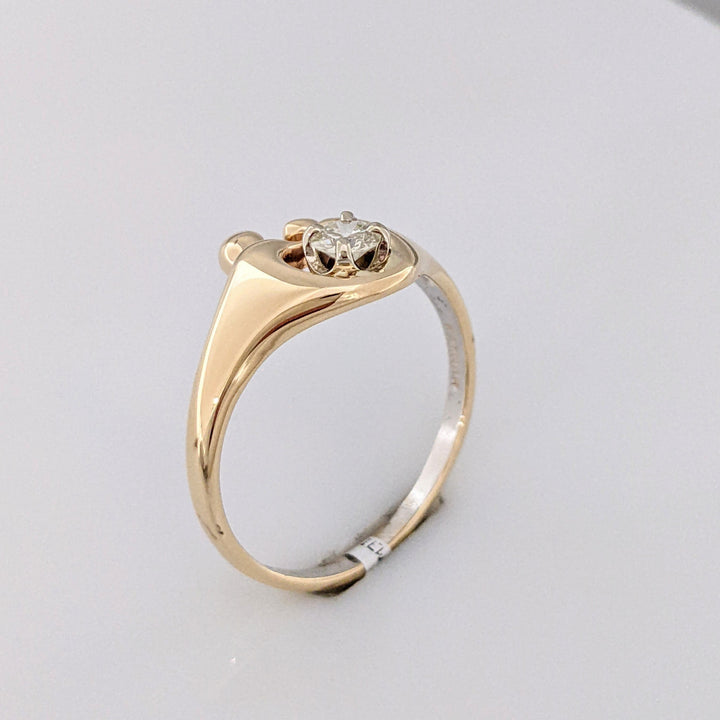 14K .30 CARAT TOTAL I1 J DIAMOND ROUND MOTHER/CHILD ESTATE RING 4.1 GRAMS