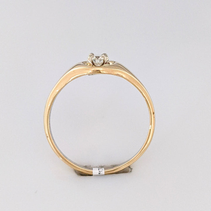 14K .30 CARAT TOTAL I1 J DIAMOND ROUND MOTHER/CHILD ESTATE RING 4.1 GRAMS