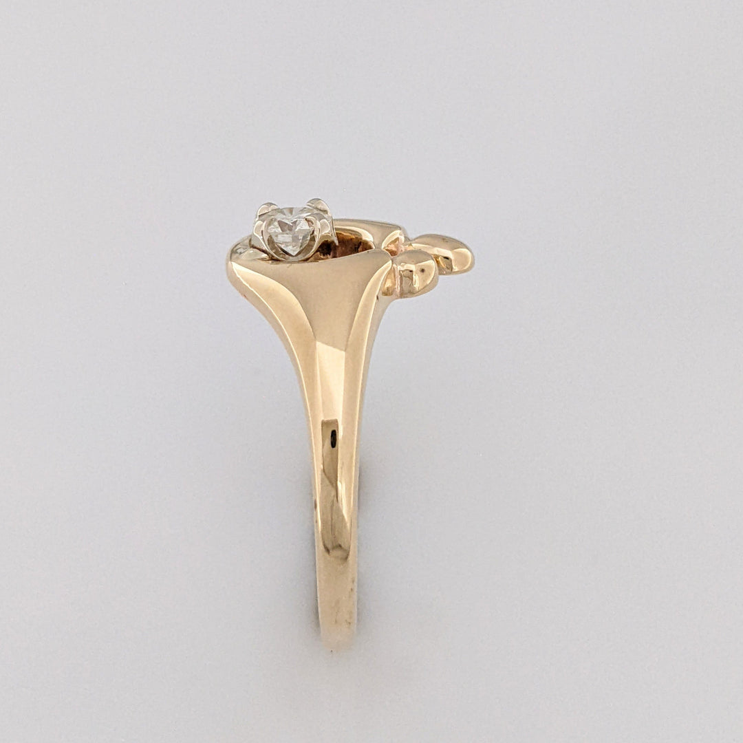 14K .30 CARAT TOTAL I1 J DIAMOND ROUND MOTHER/CHILD ESTATE RING 4.1 GRAMS