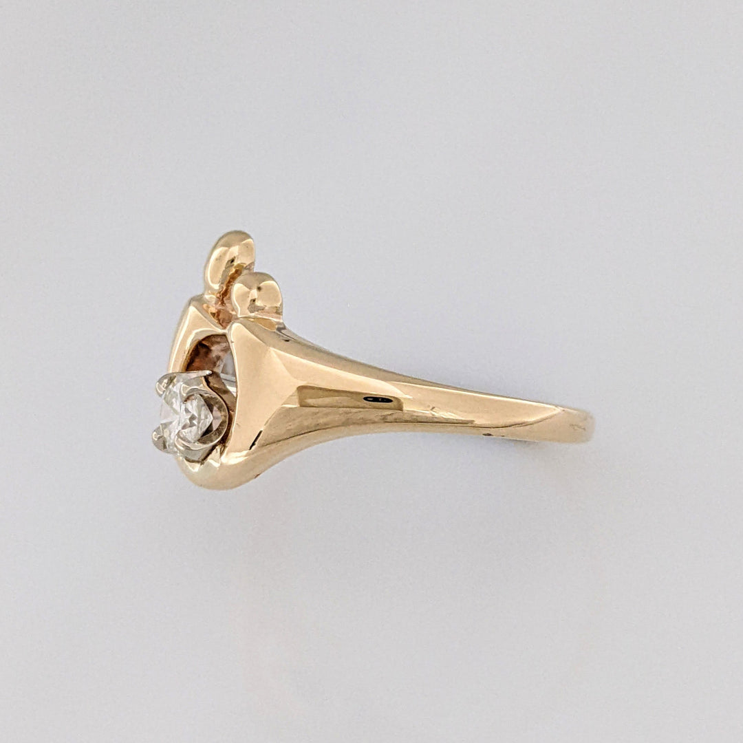 14K .30 CARAT TOTAL I1 J DIAMOND ROUND MOTHER/CHILD ESTATE RING 4.1 GRAMS