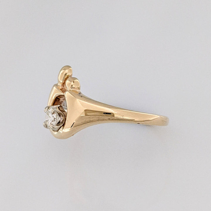 14K .30 CARAT TOTAL I1 J DIAMOND ROUND MOTHER/CHILD ESTATE RING 4.1 GRAMS
