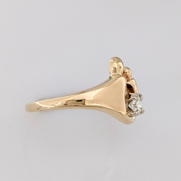 14K .30 CARAT TOTAL I1 J DIAMOND ROUND MOTHER/CHILD ESTATE RING 4.1 GRAMS