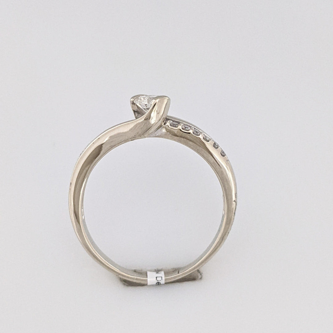 14K .48 CARAT TOTAL WEIGHT I1 H DIAMOND ROUND (16) BYPASS ESTATE RING 4.3 GRAMS