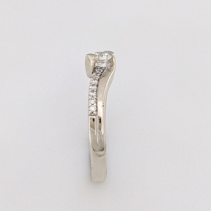 14K .48 CARAT TOTAL WEIGHT I1 H DIAMOND ROUND (16) BYPASS ESTATE RING 4.3 GRAMS