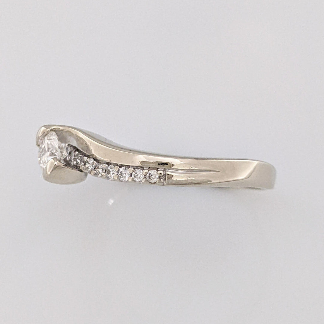 14K .48 CARAT TOTAL WEIGHT I1 H DIAMOND ROUND (16) BYPASS ESTATE RING 4.3 GRAMS