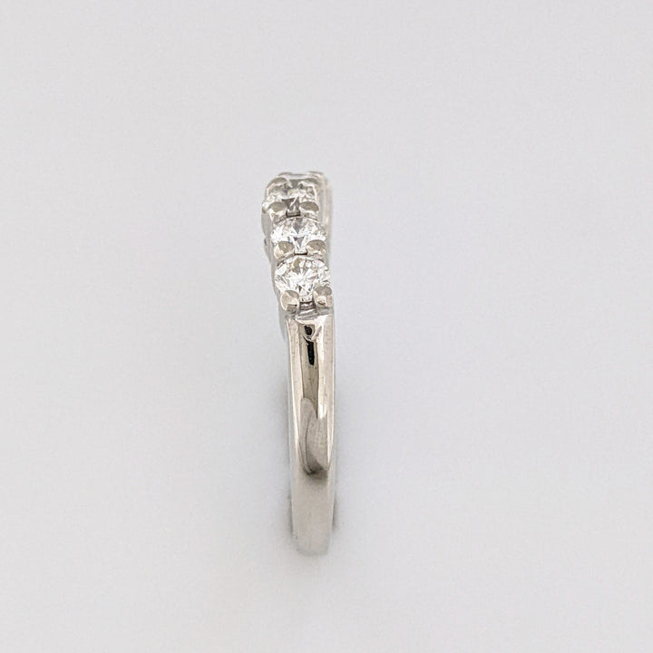 14K WHITE .50 CARAT TOTAL WEIGHT SI2 H DIAMOND ROUND (5) ESTATE BAND 4.0 GRAMS