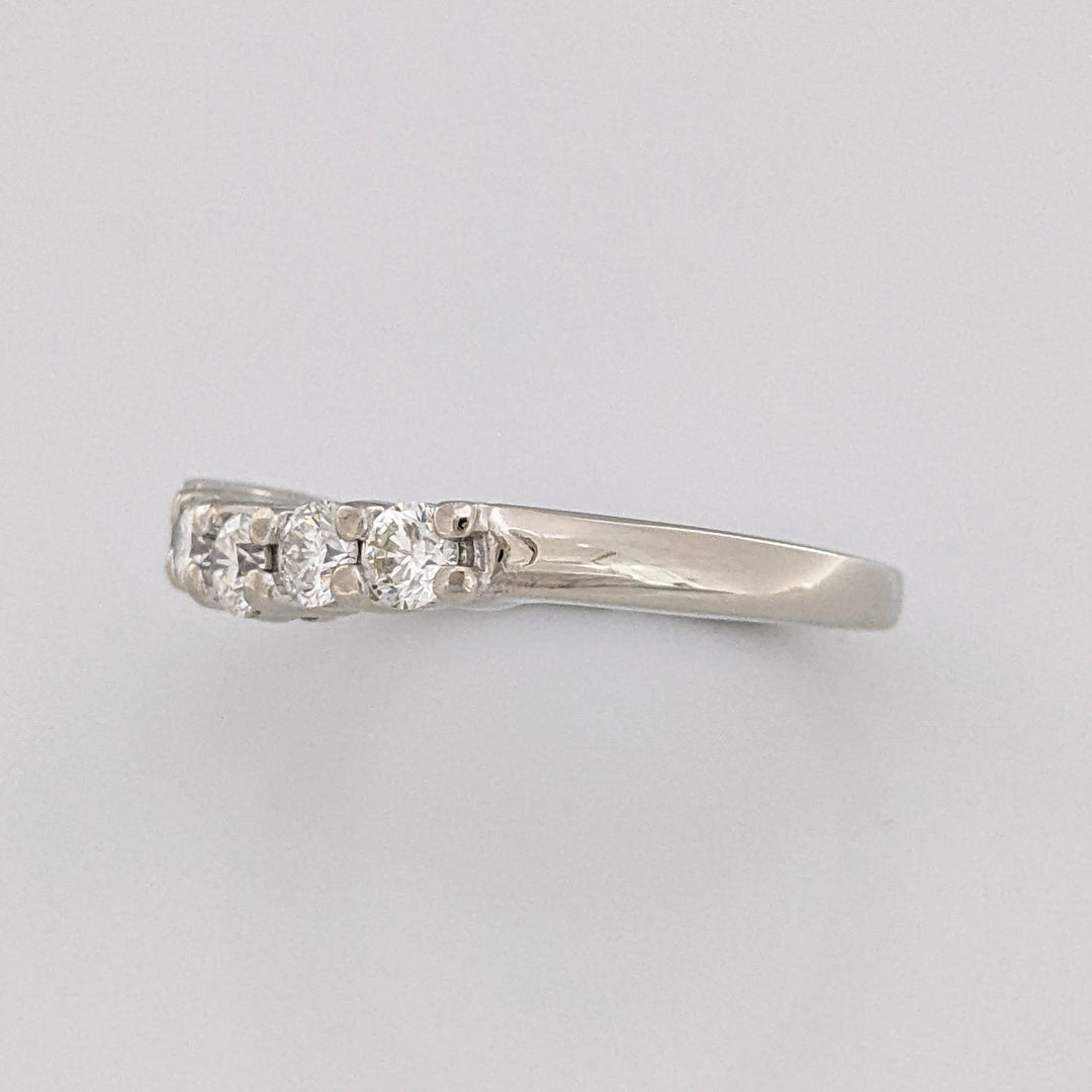 14K WHITE .50 CARAT TOTAL WEIGHT SI2 H DIAMOND ROUND (5) ESTATE BAND 4.0 GRAMS