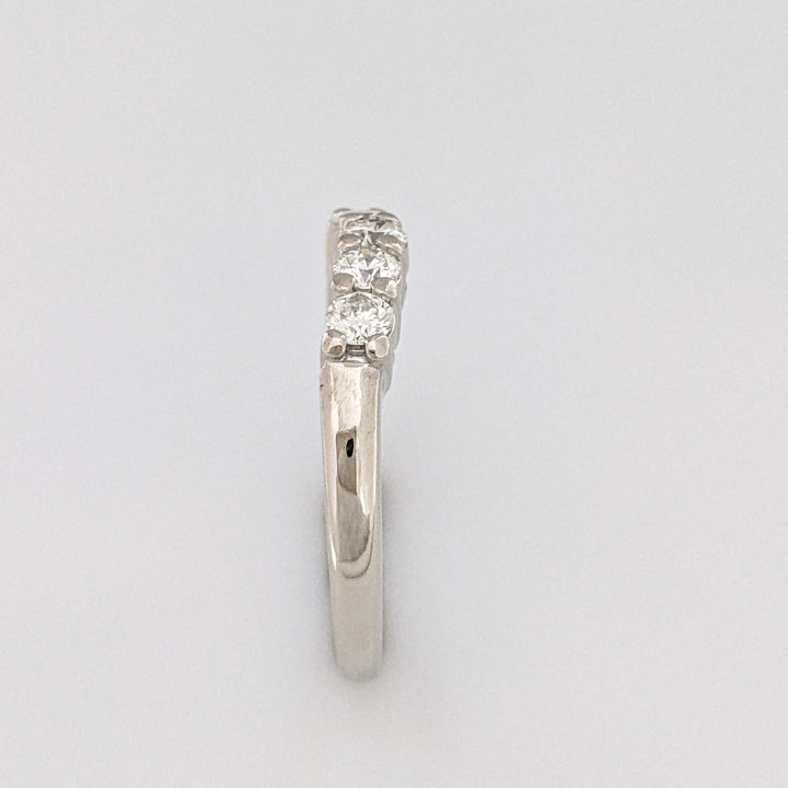 14K WHITE .50 CARAT TOTAL WEIGHT SI2 H DIAMOND ROUND (5) ESTATE BAND 4.0 GRAMS