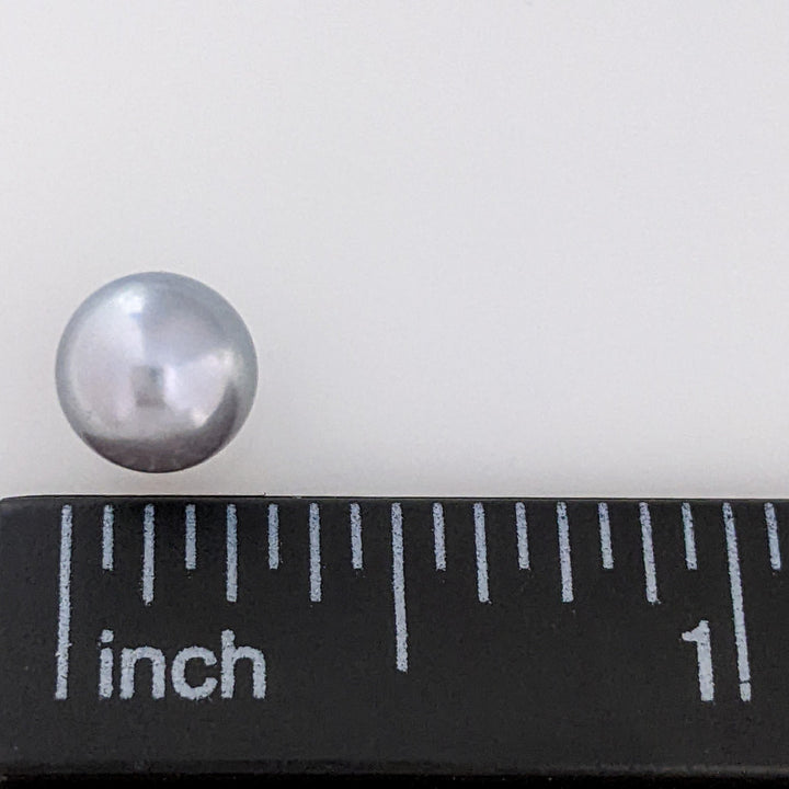 14K CULTURED PEARL DYED BLUE 7.5MM ESTATE STUD EARRINGS 2.1 GRAMS