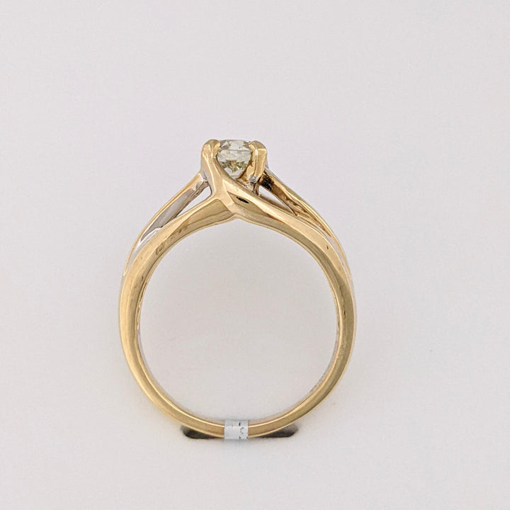 14K 1.09 CARAT TOTAL VVS1 P DIAMOND ROUND WITH .38 DIAMOND TOTAL WEIGHT 3-ROW MOUNTING ESTATE RING 7.3 GRAMS