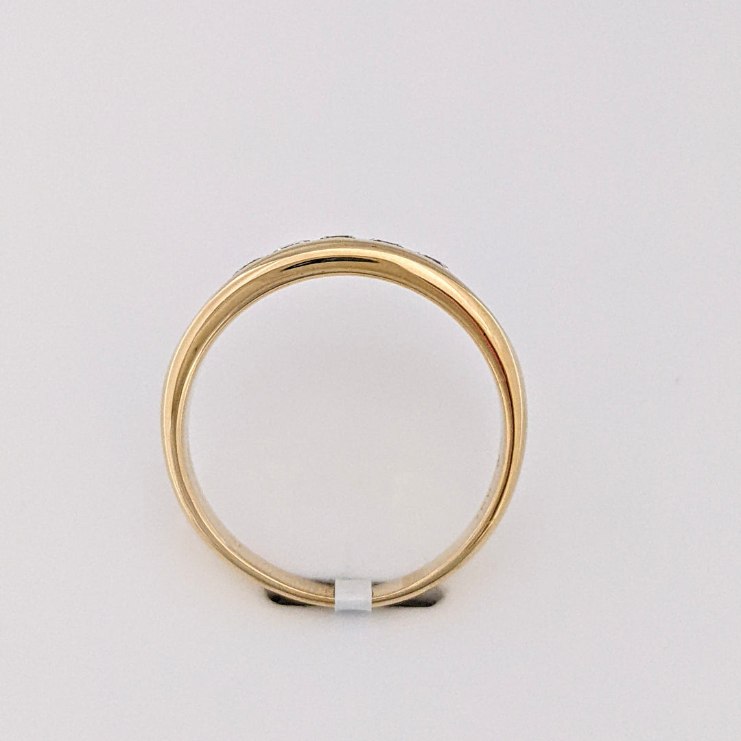 14K .50 CARAT TOTAL WEIGHT SI1 G DIAMOND ROUND (5) CHANNEL SET ESTATE BAND 5.3 GRAMS