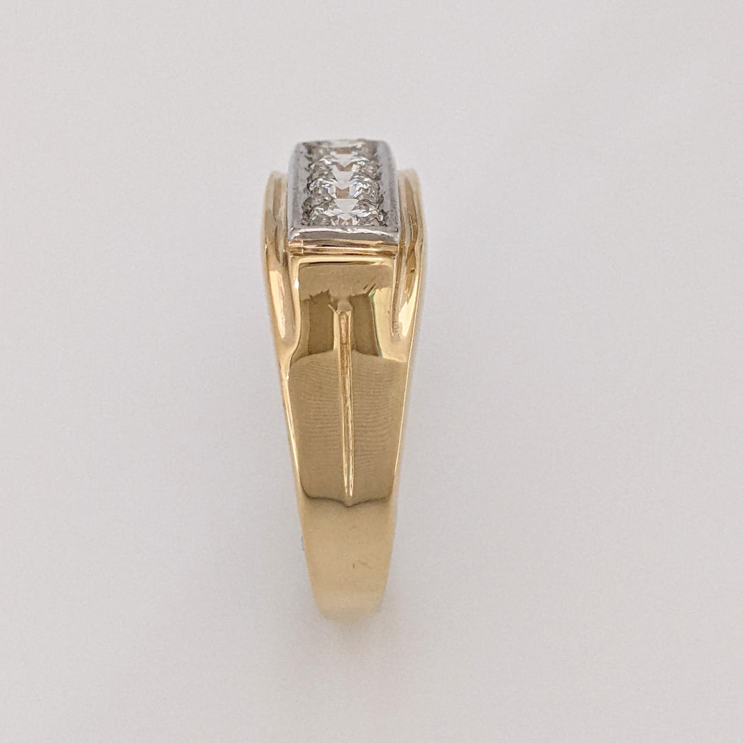 14K .95 CARAT TOTAL WEIGHT SI1 H DIAMOND ROUND (4) ESTATE BAND 8.8 GRAMS