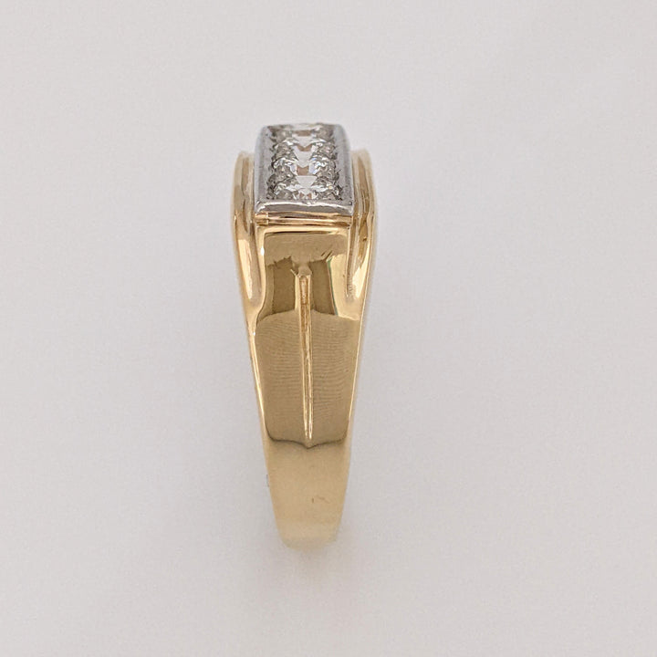14K .95 CARAT TOTAL WEIGHT SI1 H DIAMOND ROUND (4) ESTATE BAND 8.8 GRAMS