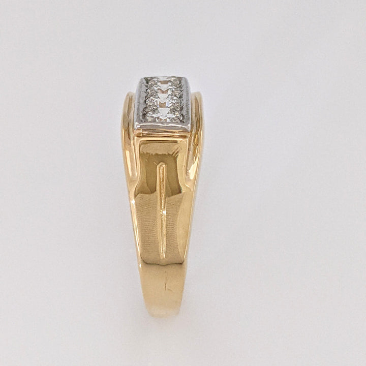 14K .95 CARAT TOTAL WEIGHT SI1 H DIAMOND ROUND (4) ESTATE BAND 8.8 GRAMS