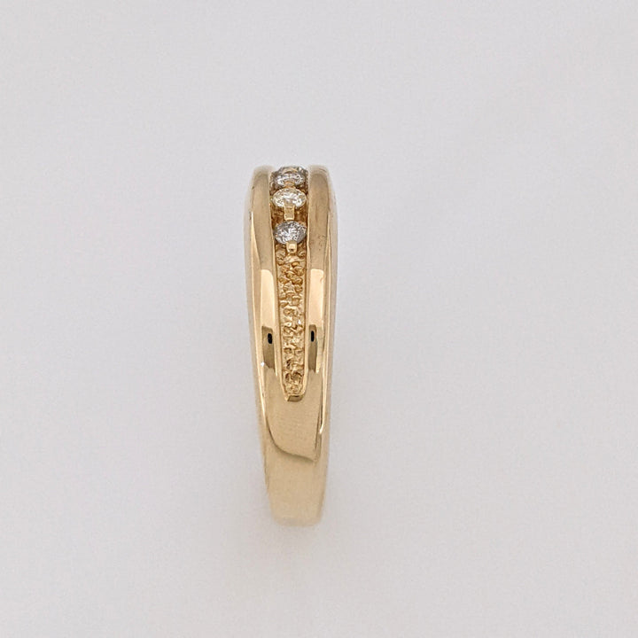 14K .12 CARAT TOTAL WEIGHT SI2 I DIAMOND ROUND (4) ESTATE BAND 4.7 GRAMS