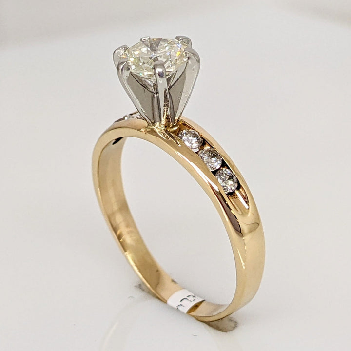 14K .63 CARAT TOTAL WEIGHT I2 F DIAMOND ROUND (7) ESTATE RING 2.8 GRAMS