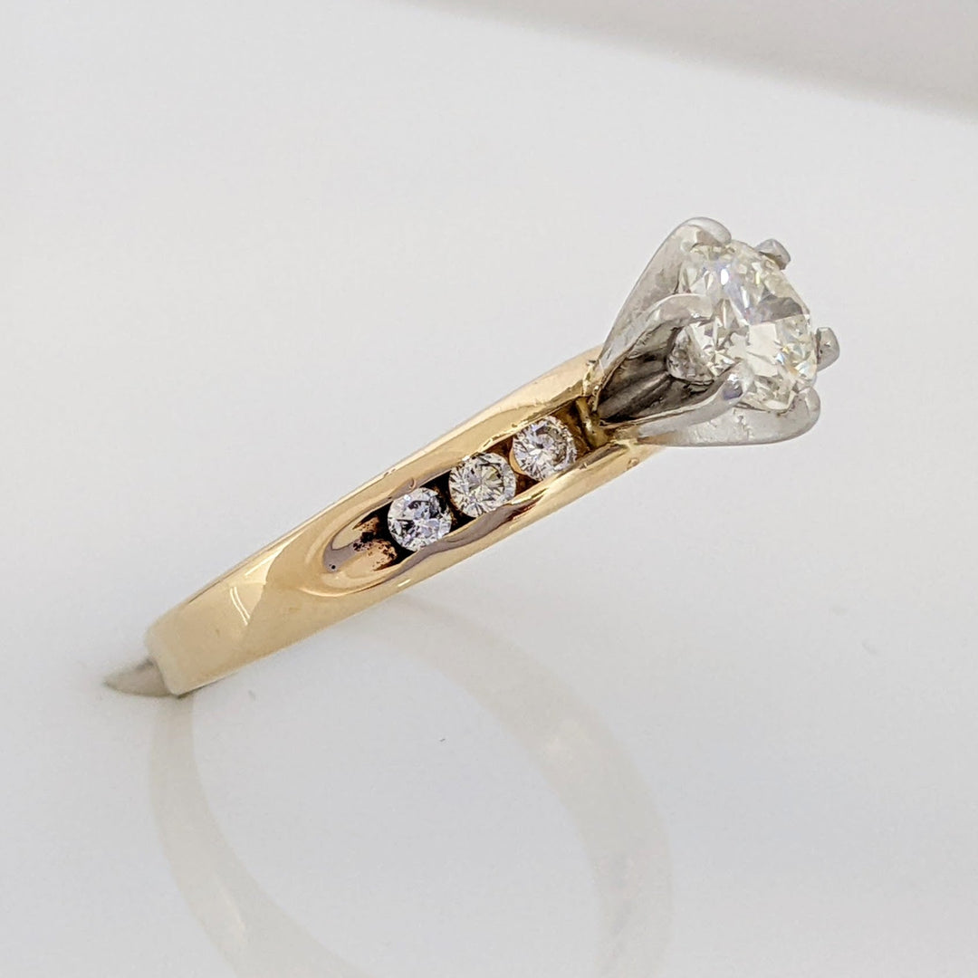 14K .63 CARAT TOTAL WEIGHT I2 F DIAMOND ROUND (7) ESTATE RING 2.8 GRAMS