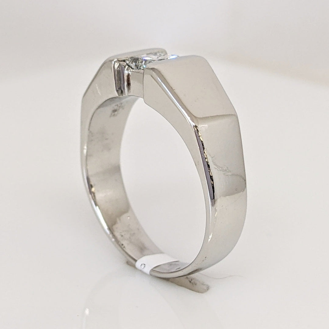 PLATINUM .45 CARAT TOTAL VS2 G DIAMOND PRINCESS CUT ESTATE BAND 13.7 GRAMS