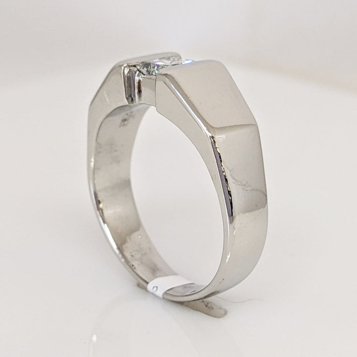 PLATINUM .45 CARAT TOTAL VS2 G DIAMOND PRINCESS CUT ESTATE BAND 13.7 GRAMS