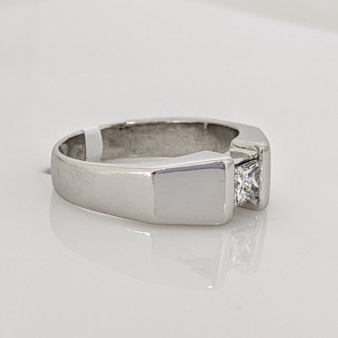 PLATINUM .45 CARAT TOTAL VS2 G DIAMOND PRINCESS CUT ESTATE BAND 13.7 GRAMS