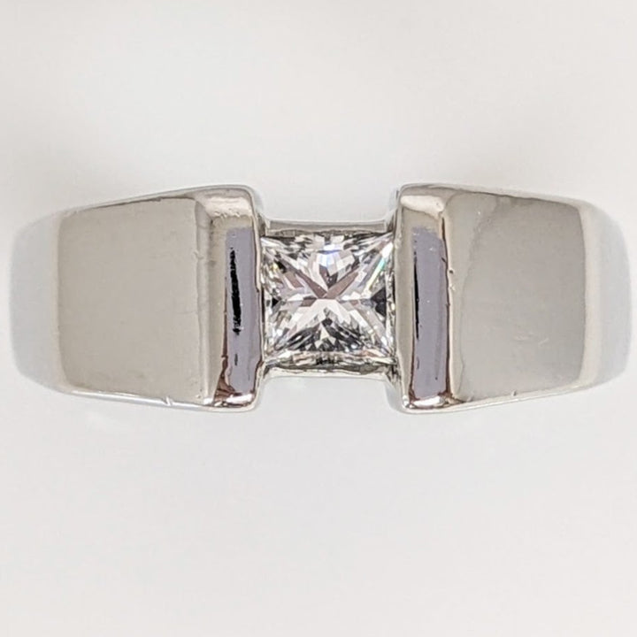 PLATINUM .45 CARAT TOTAL VS2 G DIAMOND PRINCESS CUT ESTATE BAND 13.7 GRAMS