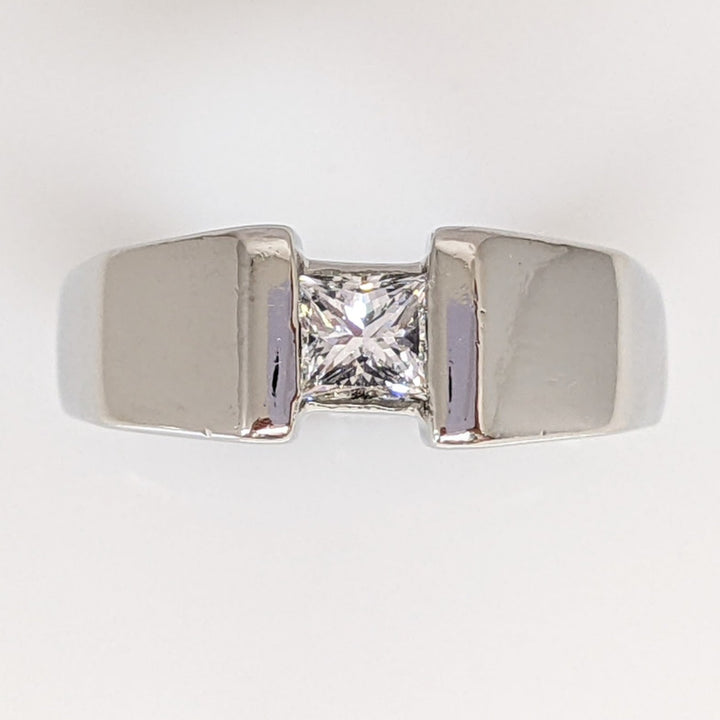 PLATINUM .45 CARAT TOTAL VS2 G DIAMOND PRINCESS CUT ESTATE BAND 13.7 GRAMS