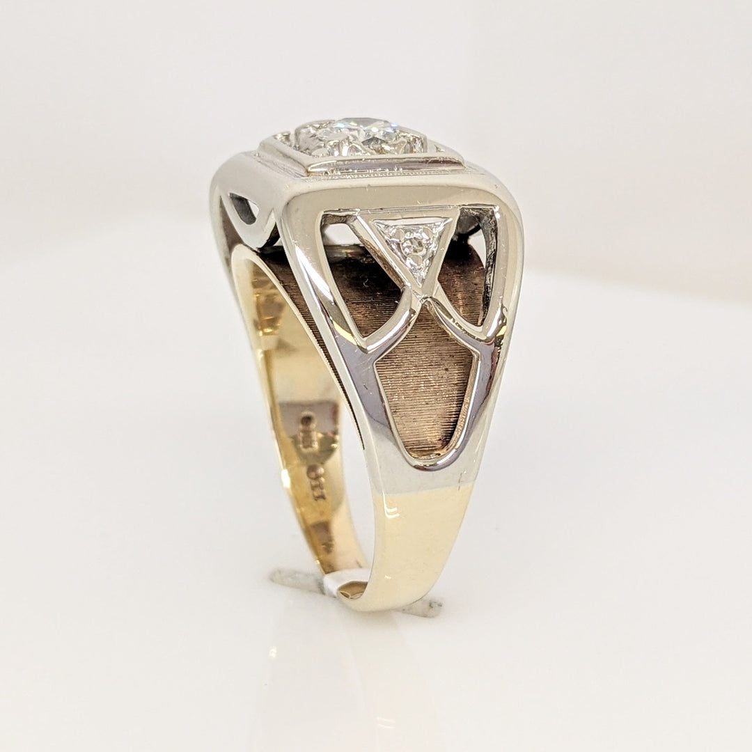 14K .58 CARAT TOTAL WEIGHT SI1 I DIAMOND ROUND (3) ESTATE RING 11.3 GRAMS