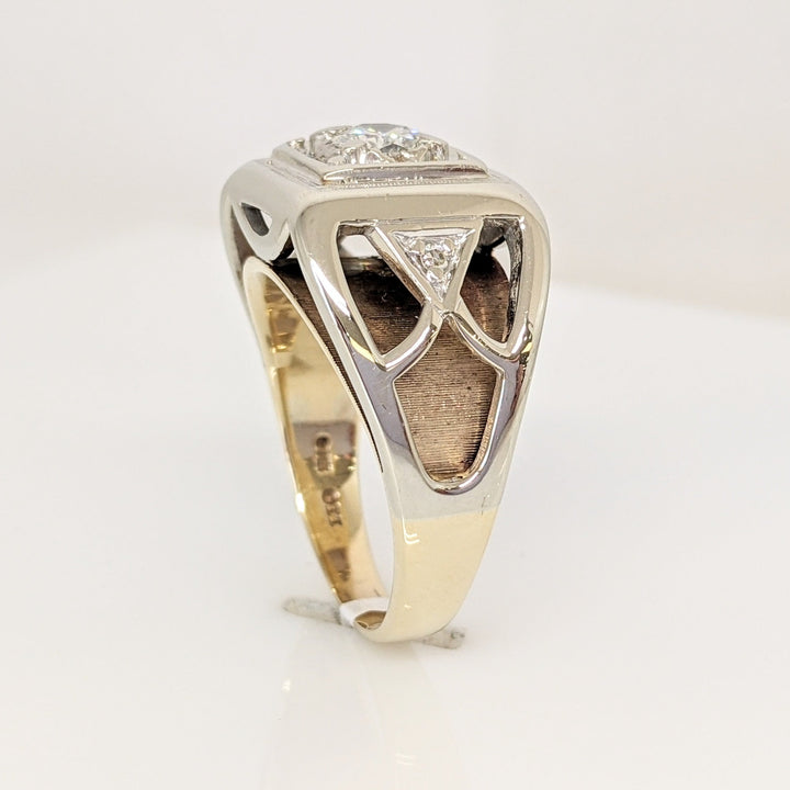 14K .58 CARAT TOTAL WEIGHT SI1 I DIAMOND ROUND (3) ESTATE RING 11.3 GRAMS