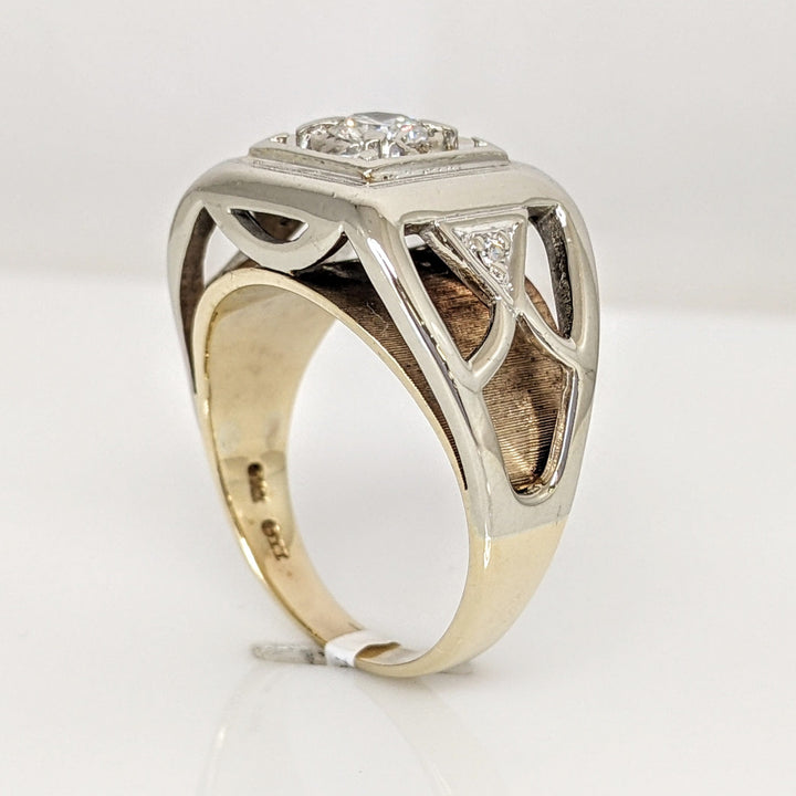 14K .58 CARAT TOTAL WEIGHT SI1 I DIAMOND ROUND (3) ESTATE RING 11.3 GRAMS