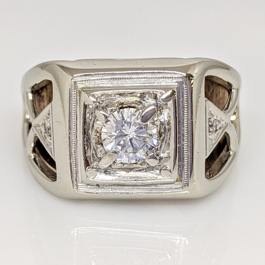 14K .58 CARAT TOTAL WEIGHT SI1 I DIAMOND ROUND (3) ESTATE RING 11.3 GRAMS