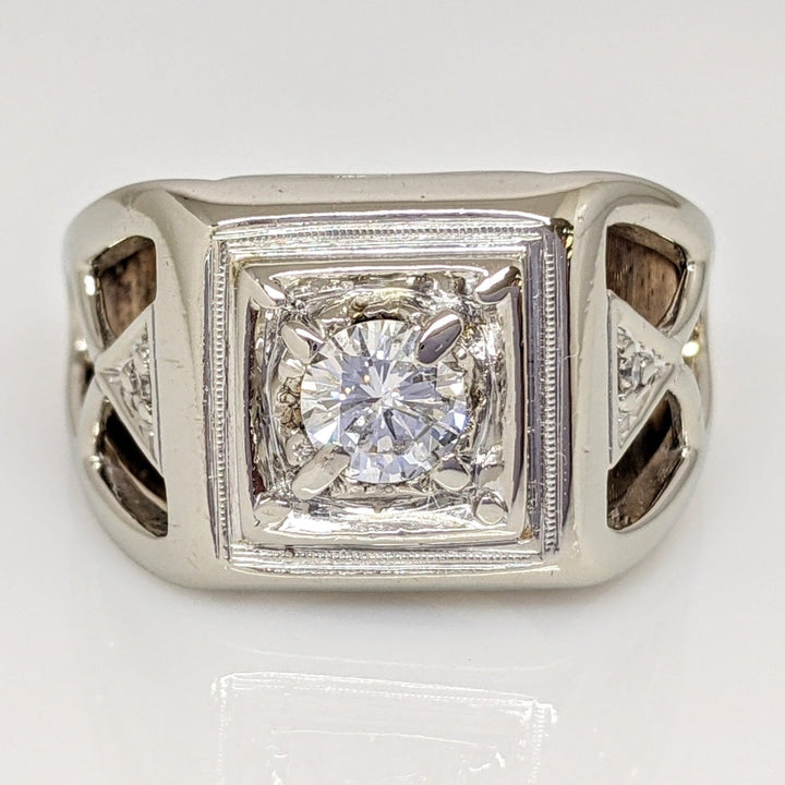 14K .58 CARAT TOTAL WEIGHT SI1 I DIAMOND ROUND (3) ESTATE RING 11.3 GRAMS