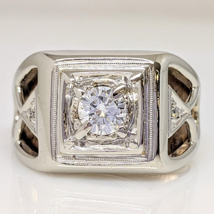 14K .58 CARAT TOTAL WEIGHT SI1 I DIAMOND ROUND (3) ESTATE RING 11.3 GRAMS