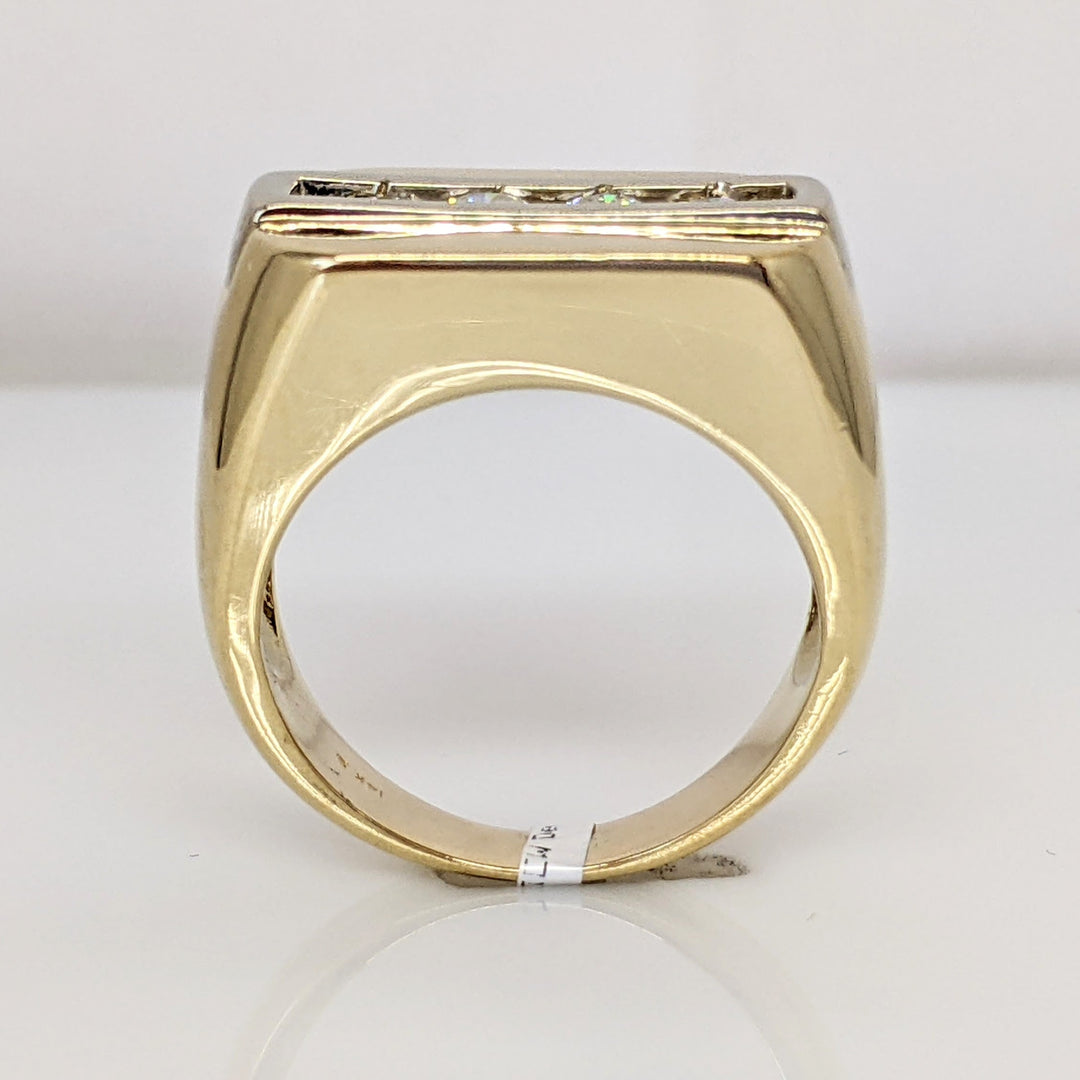 14K .56 CARAT TOTAL WEIGHT SI2 H DIAMOND ROUND (4) CHANNEL SET ESTATE RING 15.6 GRAMS
