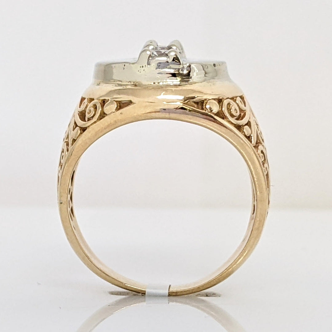 14K .69 CARAT TOTAL WEIGHT SI1-SI2 G DIAMOND ROUND (3) ESTATE RING 9.4 GRAMS