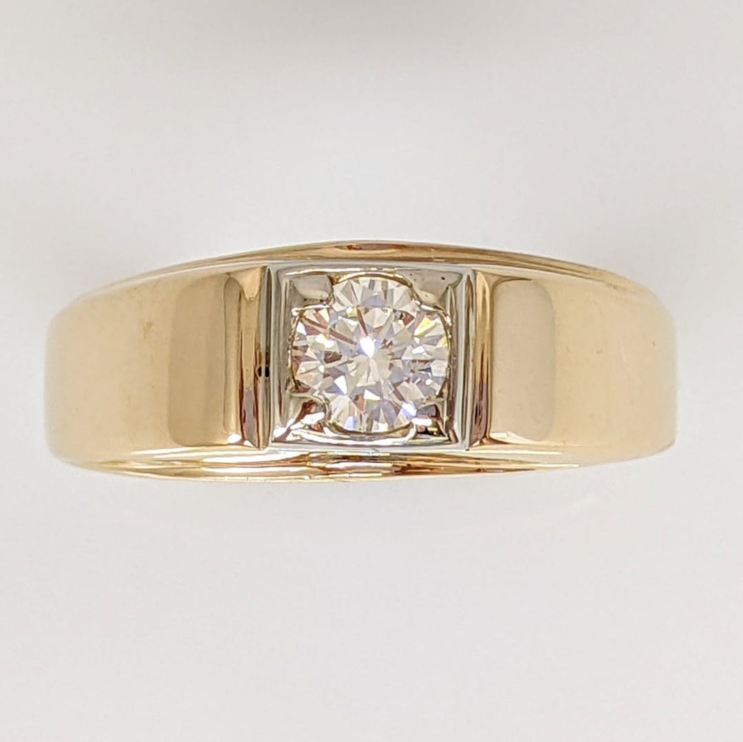 14K .58 CARAT TOTAL VS2 J DIAMOND ROUND ESTATE RING 6.0 GRAMS