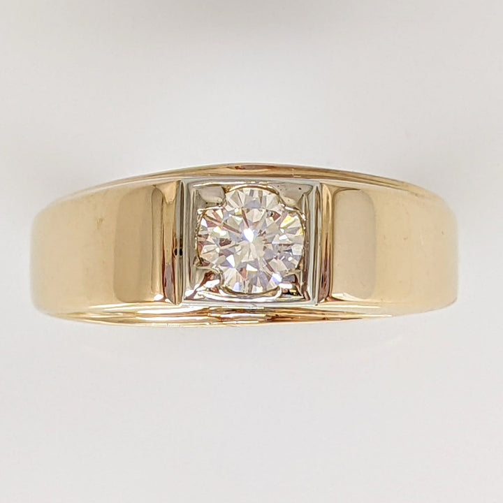 14K .58 CARAT TOTAL VS2 J DIAMOND ROUND ESTATE RING 6.0 GRAMS