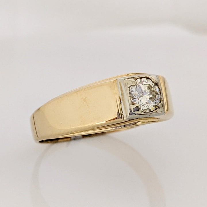 14K .58 CARAT TOTAL VS2 J DIAMOND ROUND ESTATE RING 6.0 GRAMS