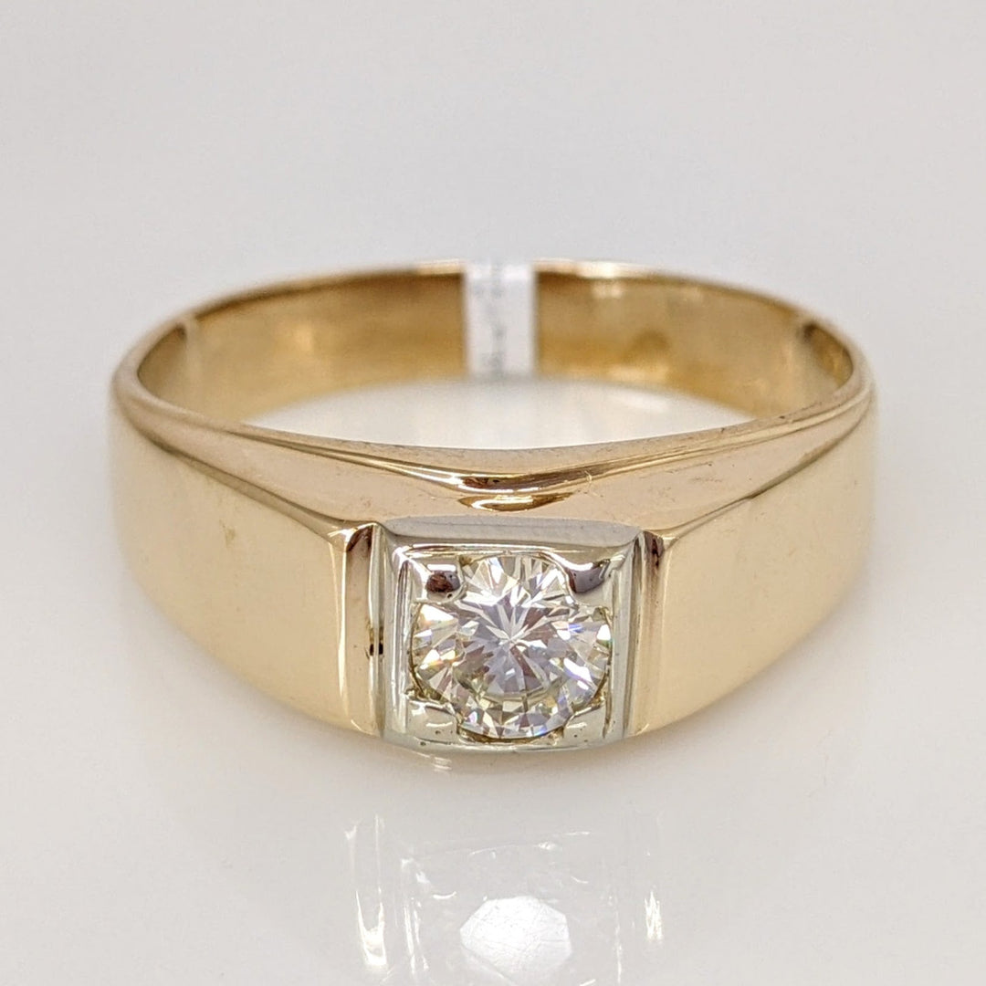 14K .58 CARAT TOTAL VS2 J DIAMOND ROUND ESTATE RING 6.0 GRAMS
