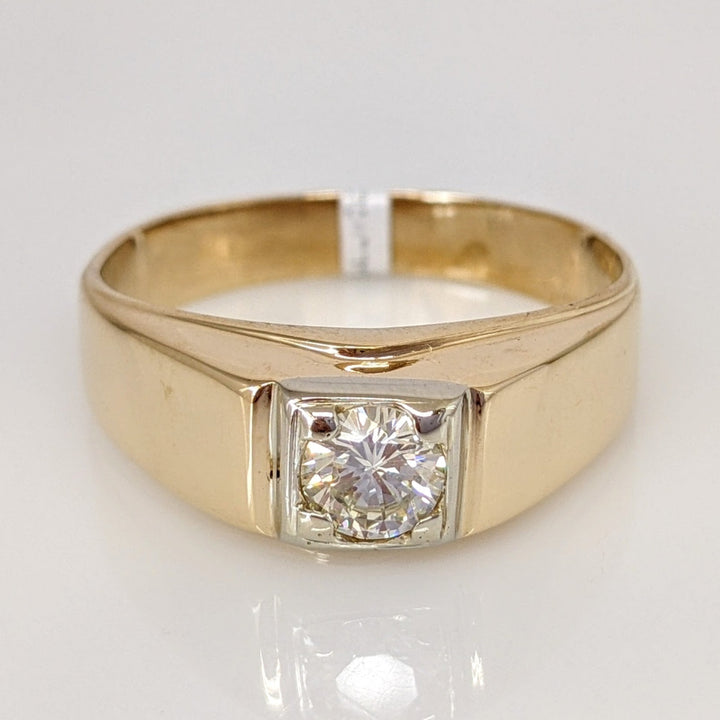 14K .58 CARAT TOTAL VS2 J DIAMOND ROUND ESTATE RING 6.0 GRAMS