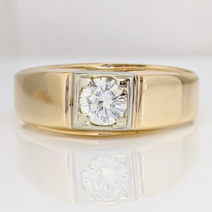 14K .58 CARAT TOTAL VS2 J DIAMOND ROUND ESTATE RING 6.0 GRAMS