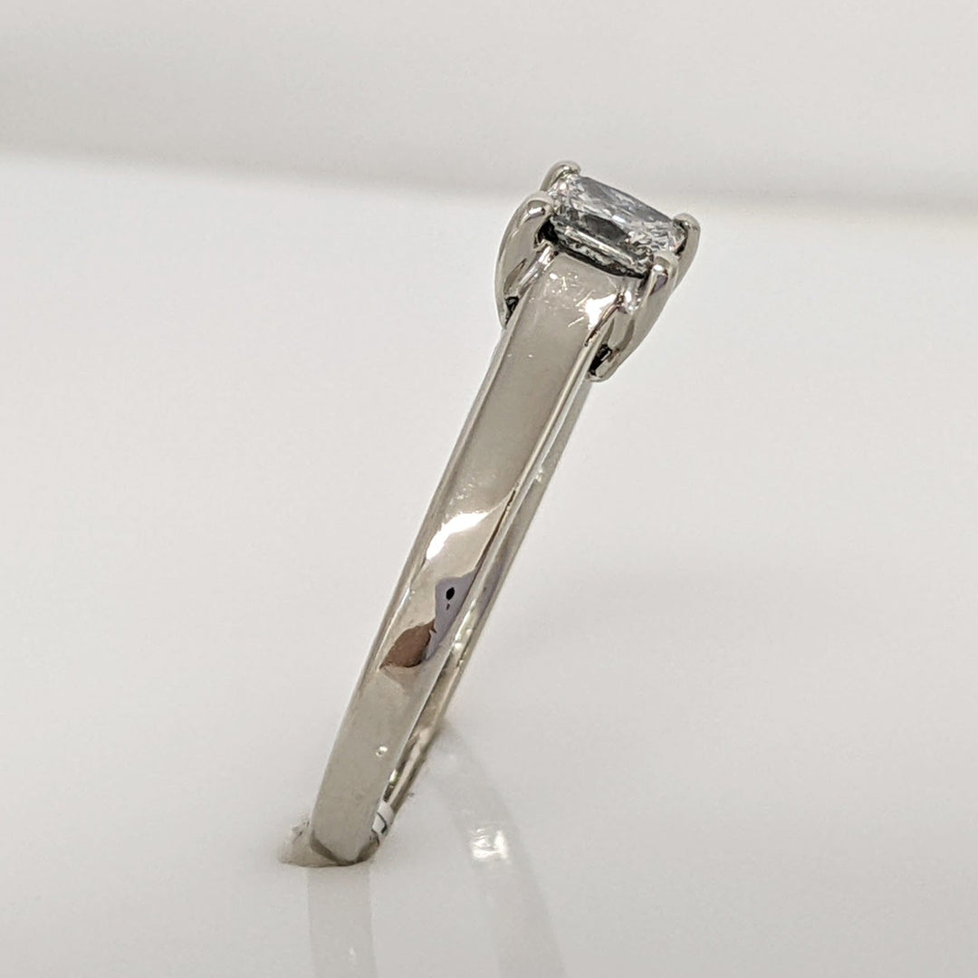 14K WHITE .40 CARAT TOTAL SI2 I DIAMOND PRINCESS CUT ESTATE RING 2.3 GRAMS
