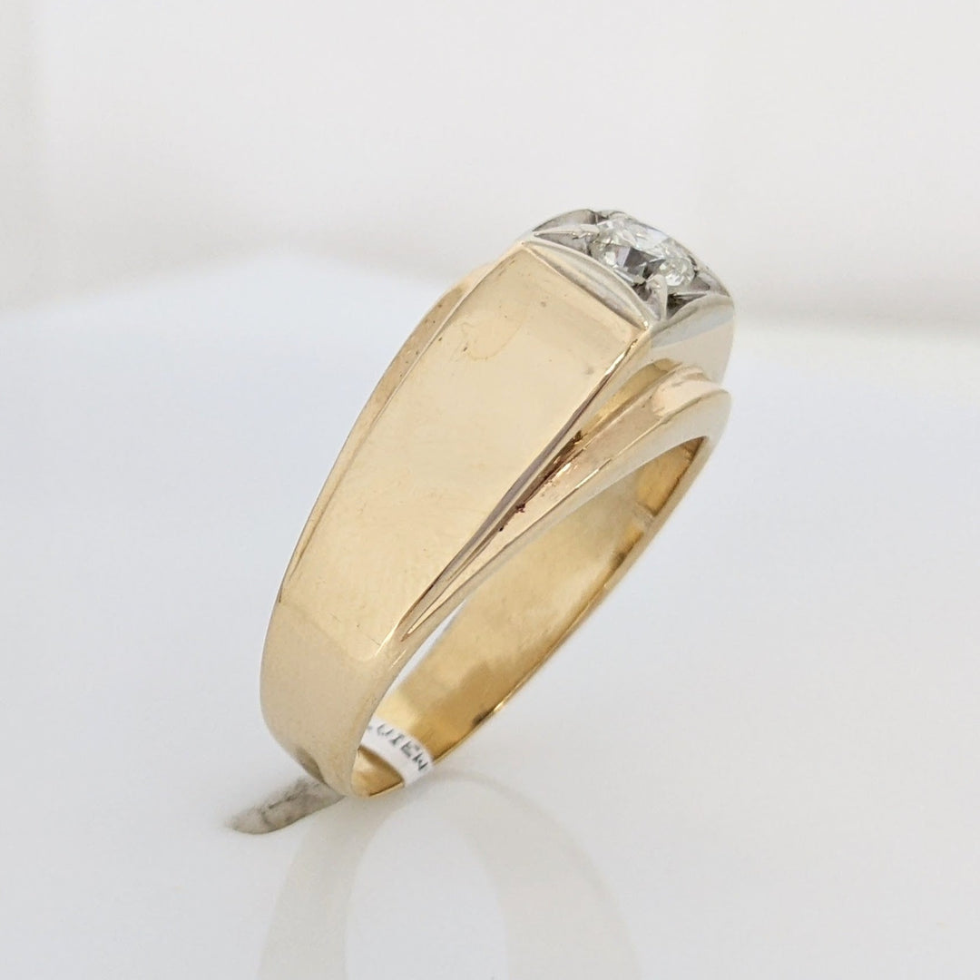 14K .46 CARAT TOTAL I2 I DIAMOND ROUND ESTATE RING 9.5 GRAMS