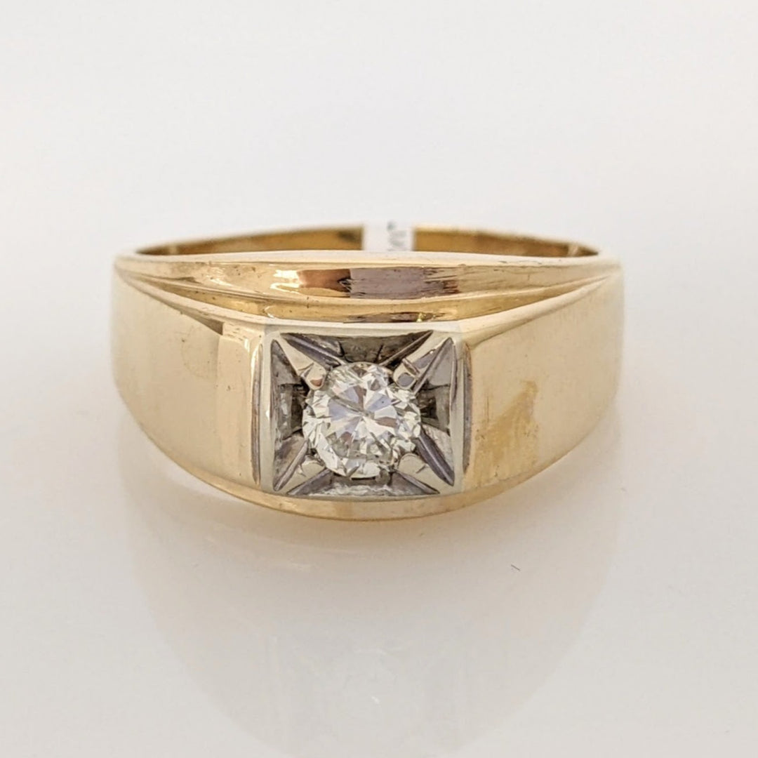 14K .46 CARAT TOTAL I2 I DIAMOND ROUND ESTATE RING 9.5 GRAMS