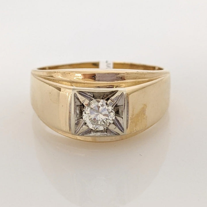 14K .46 CARAT TOTAL I2 I DIAMOND ROUND ESTATE RING 9.5 GRAMS