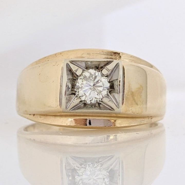 14K .46 CARAT TOTAL I2 I DIAMOND ROUND ESTATE RING 9.5 GRAMS